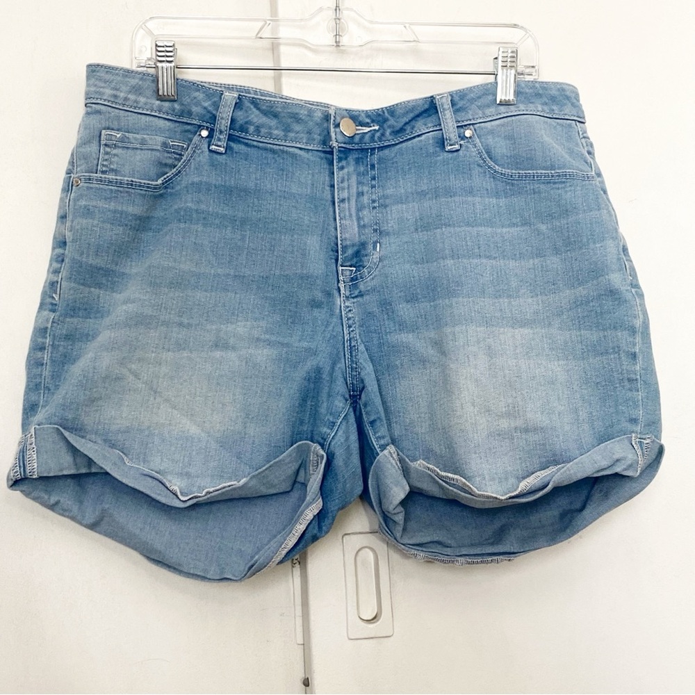 Apt. 9 Light Wash Blue Jean High Waist Shorts 14